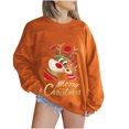 thumbnail image 2 of Chandail de Noël pour Femmes 2023 Mode Manches Longues Col Rond Imprimé de Noël Hauts Amples Blouse Chandails en Liquidation, 2 of 5