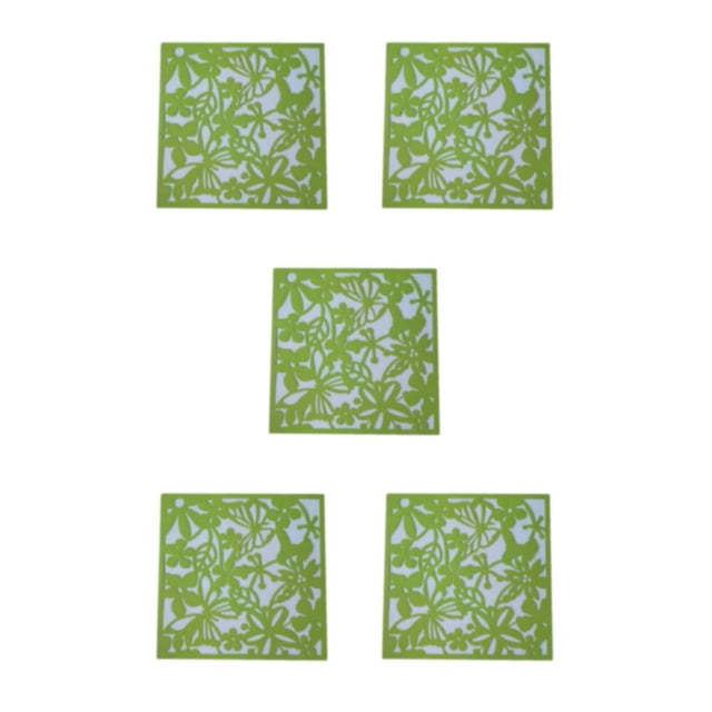 VONKY 4pcs/set Modern Hanging Divider Screens Panel For Any Décor Foldable Stylish Green Butterflies 5Set