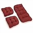 thumbnail image 3 of Blazing Needles, L.P. Microsuede Rounded Back Set Settee Cushions, Red Wine, 3 Count, 3 of 3