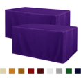 thumbnail image 1 of ORUYROP 2 Pack Table Clothes for 4 Foot Rectangle Tables-Water Resistant Washable Fabric Polyester Rectangle Table Cover Protector for Wedding, Banquet and Trade Shows, 48L x 24W x 30H Inches,, 1 of 7