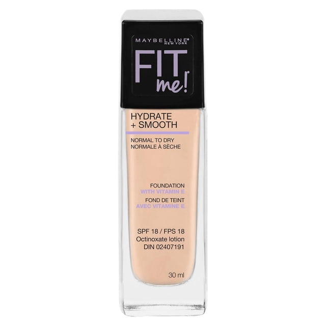 Maybelline New York Fit Me®, Hydrate + Smooth Fond de teint liquide, 30 ML