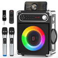thumbnail image 1 of Refurbished JYX T25-T Karaoke Machine with 2 Wireless Microphones Speaker, 1 of 2