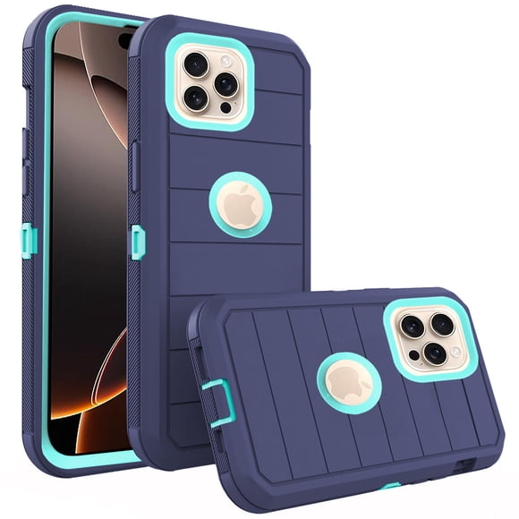 Asuwish Compatible with iPhone 16 Pro 6.3 inch Phone Case Hybrid Rugged Shockproof Hard Protective Drop Proof Full Body Heavy Duty Mobile Cell Cover for i Phone16 i16 16Pro Women Men Blue