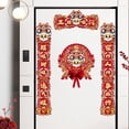 thumbnail image 4 of Chmadoxn Home Decor, Room Decor, Wall Decor New Year Decoration Paper Couplets Set With Chunlian Character Window Sticker For Spring Festival Party Home Decor Paper Chinese Couplets, 4 of 7
