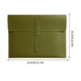 thumbnail image 3 of Lisbinx Sac de Fichiers en Cuir Avancé / Mallette d'Affaires / Organisateur de Documents Imperméable Épaissi / 348mm x 265mm / Sac de Rangement Portable pour Contrats, 3 of 5