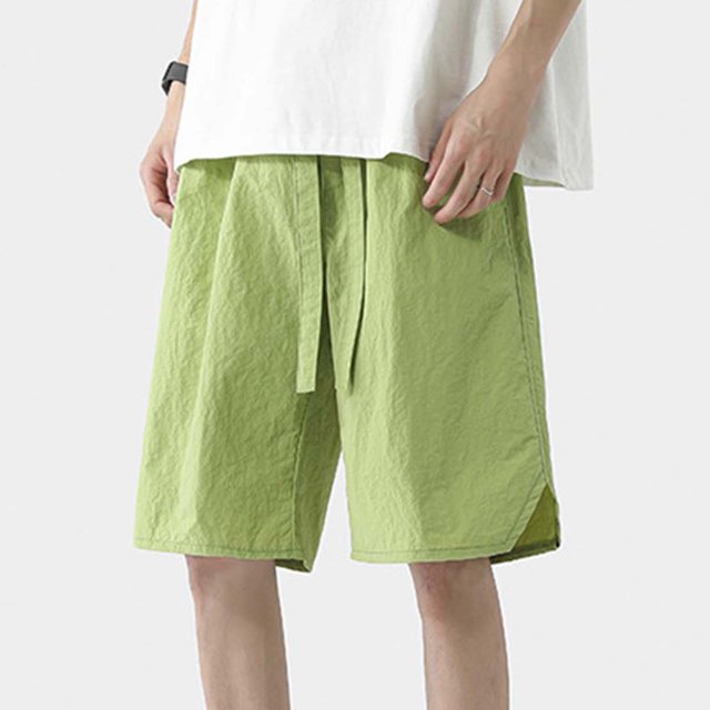 Styesk Shorts pour Hommes Nouvelle Couleur Unie Mode Décontractée Short Ample à Cordon d'Exercice