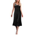 thumbnail image 1 of 2025 Robe Femme Unie Coton Robe de Nuit Femme Sans Manches à Bretelles Col en V Chemise de Nuit Lot Robe Ample Robe Maison Boutonnée Robe de Nuit, 1 of 5