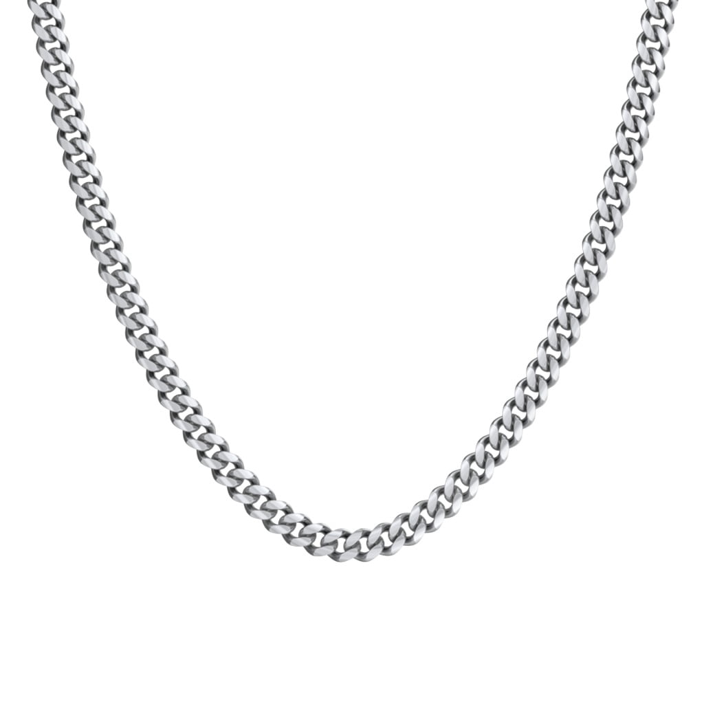 Men's 20" Cuban Chain Necklace in Stainless Steel - 8mm