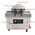 thumbnail image 2 of Two Chambers Vacuum Packaging Machine Stainless Steel Vacuum Sealer 15.7" Sealing Length 220V, 2 of 17