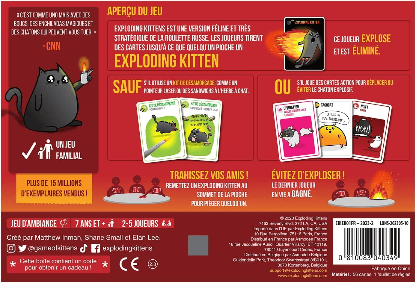 Exploding Kittens Original Edition French