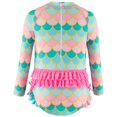 thumbnail image 3 of Kids Girl Rash Guard Swimwear Cute Print Long Sleeve Sun Protection Summer Bathing Suits 4-5 Years Girls Clothing, 3 of 8