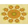 thumbnail image 1 of Ahgly Company Tapis Rectangulaire Orange Lavable en Machine, 5 Pieds x 7 Pieds, 1 of 7