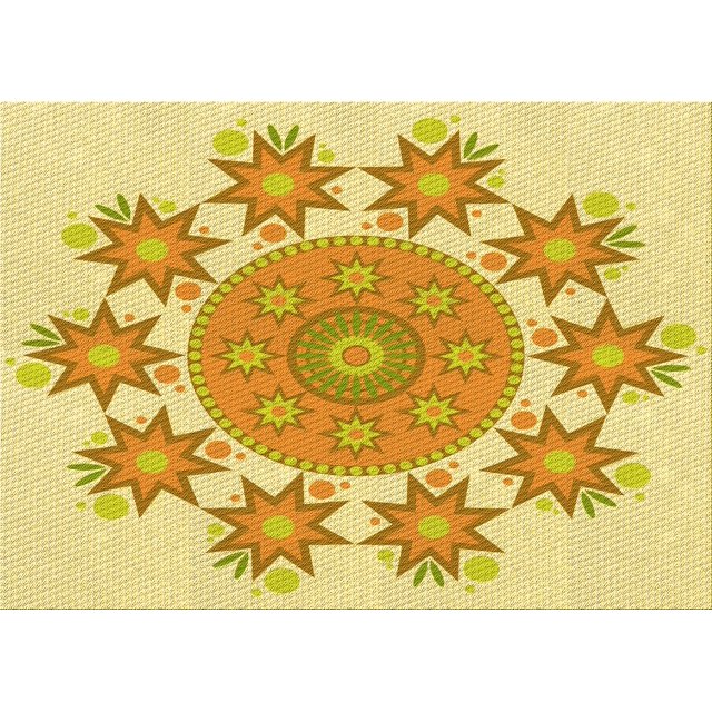 Ahgly Company Tapis Rectangulaire Orange Lavable en Machine, 5 Pieds x 7 Pieds
