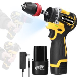 Geevorks Electric screwdriver,2in1 Lithium Drill Torque Motor Screw Appliances Furniture Installation 45nm Torque Power Tool 16.8v 2in1 Drill Screwdriver Power Motor Screw Driver 18v 2in1 Screwdriver