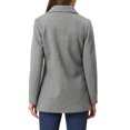 thumbnail image 3 of Manteau Caban d'Hiver pour Femmes à Manches Longues, à Double Boutonnage, à Boutons, Gris G, 3 of 6