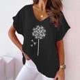 thumbnail image 2 of Blouses à Manches Courtes pour Femmes Été Sexy Mode Imprimée Col en V Régulier Haut Blouse Manches Courtes Sexy Hauts d'Été pour Femmes Hauts d'Été pour Femmes Tendance Hauts à Manches Courtes pour Femmes, 2 of 6