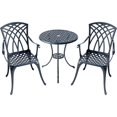 thumbnail image 2 of 3 Pcs Cast Aluminum Patio Bistro Set Table & 2 Chairs Furniture Set, 2 of 5