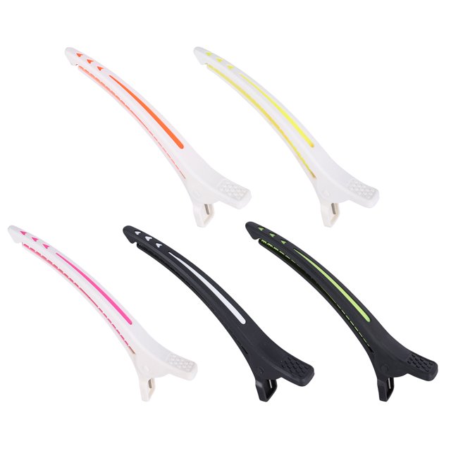 5 Pcs Pinces à Cheveux en Plastique pour Coiffure, Pinces de Coupe pour Fille, Épingles de Barbier