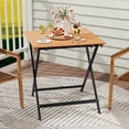 thumbnail image 2 of Gymax Table Pliante de Patio 28 Pieds' avec Plateau à Lattes, Table de Salle à Manger Bistro Portable, 2 of 10