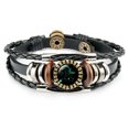 thumbnail image 2 of TopLLC Bracelets 12 Constellation Bracelet Leather Rope Bracelet Ladies Men Hand Woven Rope Bracelet Punk Chain Cuffs a Bracelet, 2 of 2