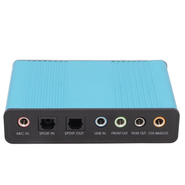 USB Sound Card, 6 Channel External Sound Card For PC Laptop Computer, 48kHz Sampling Rate USB , Analog And Digital Audio Equipment