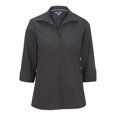 thumbnail image 1 of Edwards Garment Blouse en Popeline pour Femme - Manches 3/4, Gris Acier, 4X-grande, 1 of 1
