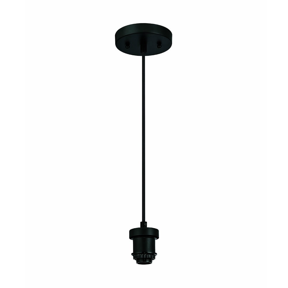 Westinghouse Lighting 1-Light Flat Mini Pendant Kit -Matte Black