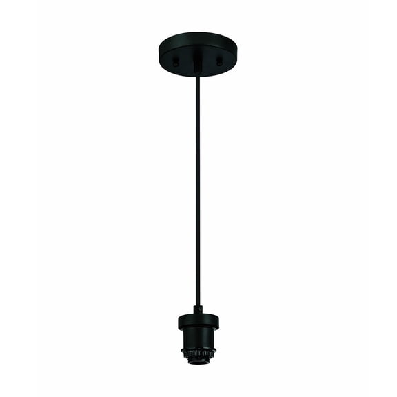 Westinghouse Lighting 1-Light Flat Mini Pendant Kit -Matte Black