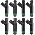 thumbnail image 2 of ANGLEWIDE pour Dodge pour Jeep 53032704AB Injecteurs 4 Trous Ensembles d'Injecteurs de Carburant Compatibles avec Dakota, Durango, Ram 1500, Jeep Commander, Jeep Grand, Cherokee, Mitsubishi Raider 8 Pcs, 2 of 4