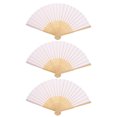 thumbnail image 1 of 3pcs Bamboo Folding Fan Blank Bamboo Hand Fan DIY Bamboo Hand Fans for Decor, 1 of 8