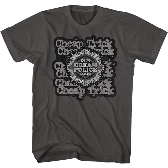 Cheap Trick Dream Police Tour 2 Smoke Adult T-Shirt Tee