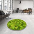 thumbnail image 4 of Ahgly Tapis d'Intérieur Lavable en Machine Carré Transitionnel Vert Lime Foncé, 5 Pieds Carré, 4 of 7