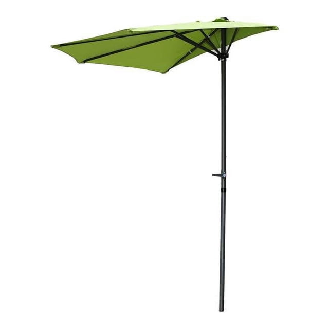 International Caravan YF-1147-2.7M-GG Parasol Encastrable Mural Demi-Rond de 9 Pi, Vert Gazon