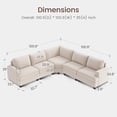 thumbnail image 3 of HONBAY Oversized Modular Sectional Couch L-Shaped Corner Sofa Corduroy for Living Room, Beige, 3 of 8