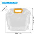 thumbnail image 2 of Unique Bargains 2.5L Collapsible Water Container Bag, Plastic Storage Jug Folding Water Bag, 2Pack Clear, 2 of 7