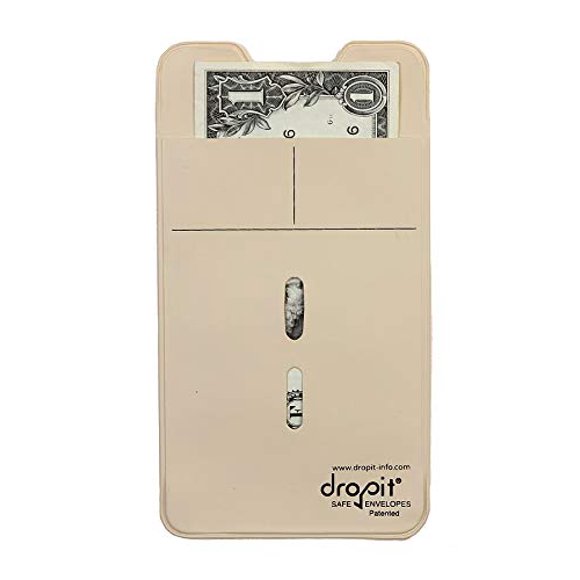 Reuseable Dropit Safe Envelope for Safe Depositing of Currency and Money, Organize Coupon, Currency and Other Documents (Tan 10)