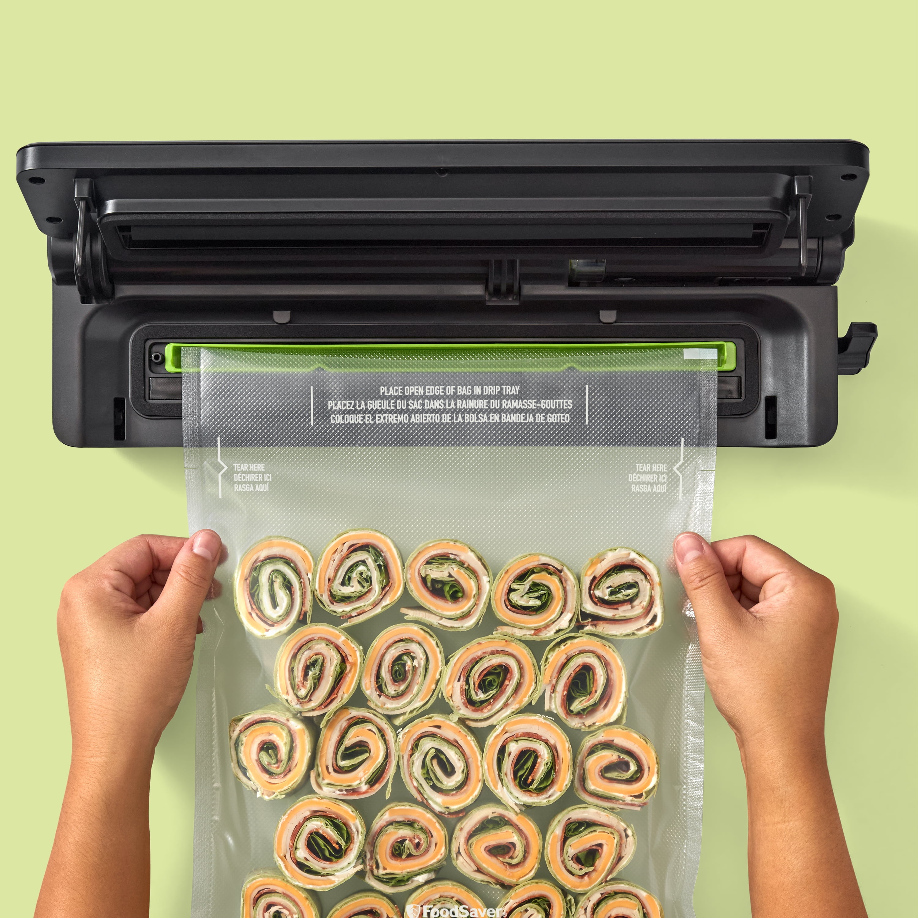 FoodSaver Gallon Pre-Cut Vacuum Seal Bags, Easy Use Vacuum Storage Bags, Align to Seal and Tear to Open Vacuum Sealer Storage Bags