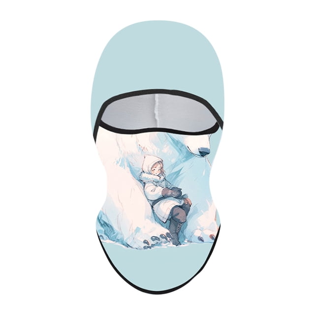 Hearth & Gear 2025 Children's Ski Face Guard Riding Face Guard Cartoon 3D Cat Ski Face Face Guard With Ears Music Festivals Raves Ski Halloween Party Keep Warm Windproof Outdoor Activities Paintball