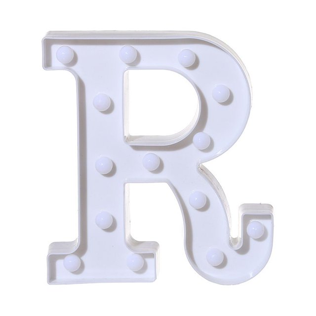 TopLLC Alphabet LED Letter Lights Light Up White Plastic Letters Standing Hanging A-M &