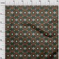 thumbnail image 2 of oneOone Cotton Silk Fabric Diamond & Swirl Ikat Print Sewing Fabric BTY 42 Inch Wide, 2 of 4