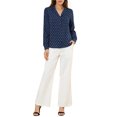 thumbnail image 2 of INSPIRE CHIC Chemises à Manches Longues Col en V à Pois Cœur pour Femmes, 2 of 5