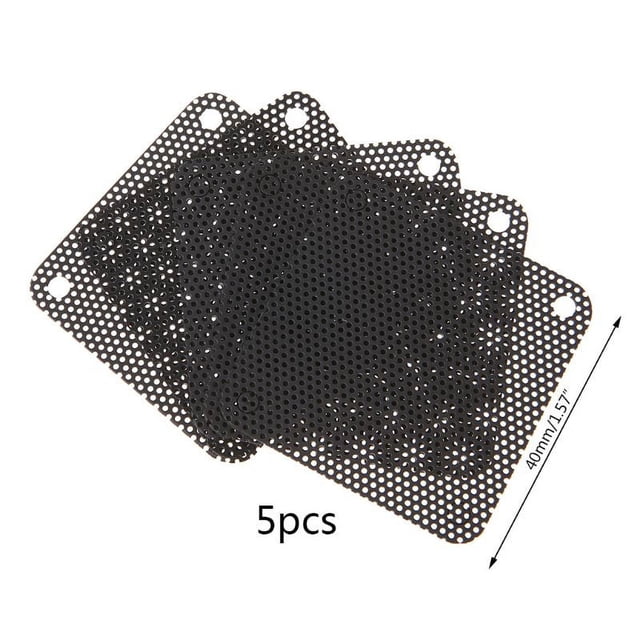 5PCS PVC Fan Dust Filter PC Dustproof Case Cuttable Computer Mesh Cover 40mm 50mm 60mm 70mm 80mm 90mm 140mm Mesh Black A 4cmx4cm