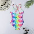 thumbnail image 3 of B91xZ Girls One Piece Swimsuit One Piece Rash Guard Girls Bathing Suit,Yellow 9-10 Years, 3 of 5