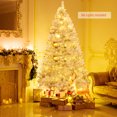 thumbnail image 4 of Patiojoy 7.5Ft Hinged Artificial Silver Tinsel Christmas Tree with Metal Stand, 4 of 10