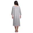 thumbnail image 3 of Moomaya Chemise de Nuit Boutonnée en Coton Imprimé pour Femmes, Robe de Nuit d'Allaitement, 3 of 5