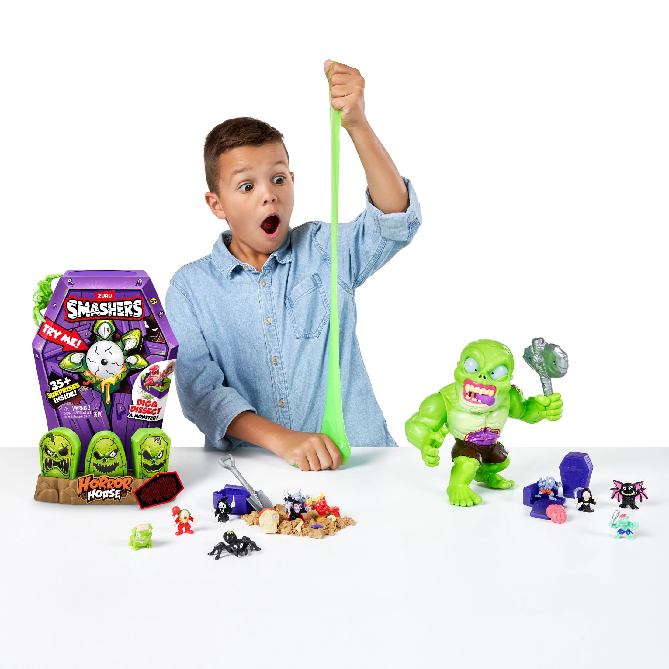 Smashers Mega Horror House de ZURU, jouet interactif, jouet à collectionner pour enfants et adolescents