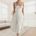 thumbnail image 3 of Robe Midi Bandage Femme Imprimé Floral Mode Sans Manches Vestidos, 3 of 7