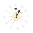 thumbnail image 1 of Elodie Round Ball Wall Clock Quiet Mid Century for Living Room Kitchen Decor Clocks White Ball, 1 of 8