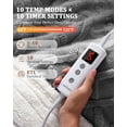 thumbnail image 4 of Twister.CK 90" x 100" Electric Heated Blanket King Size, with 10 Heating Levels & 10 Time Settings, Machine Washable Sherpa, ETL Certified, Gray, 4 of 9