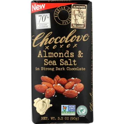 Chocolove Bar Choc Drk Almnt Ssalt, Case of 12 X 3.2 Oz